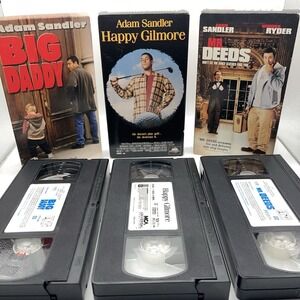 Adam Sandler 3 VHS Lot‎ Happy Gilmore, Big Daddy, Mr Deeds